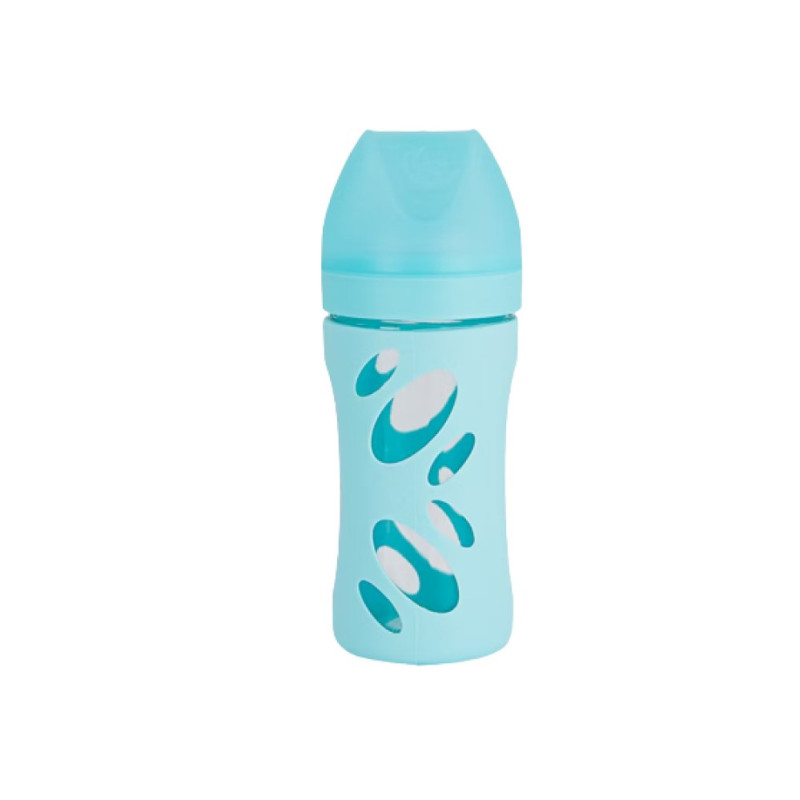 Пляшка Twistshake Скляна антиколікова із силіконовою соскою 260мл Pastel Blue