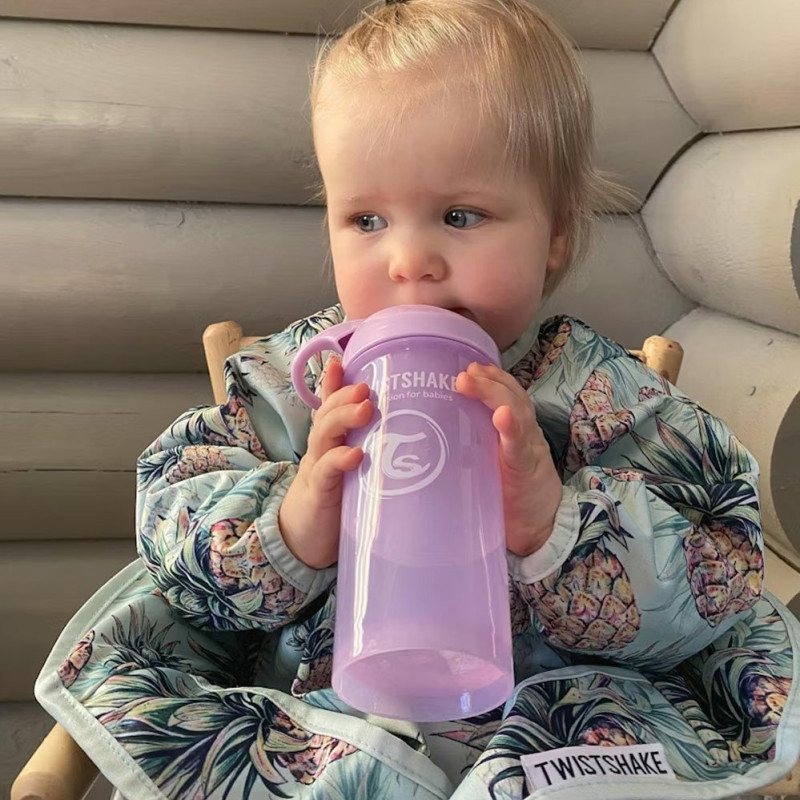 Пляшка Twistshake із силіконовою соломинкою 360мл Pastel Green 6+міс