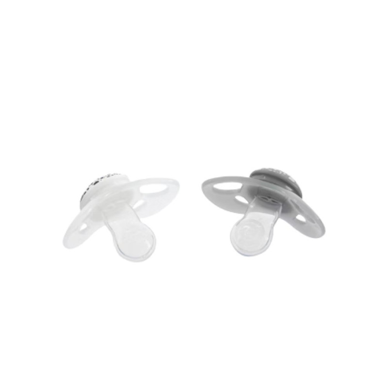 Пустушка Twistshake силіконова Pastel Grey White 2шт 0-6 міс