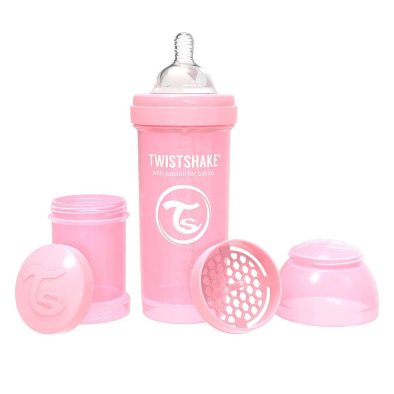 Пляшка Twistshake Набір із трьох антиколікових пляшечок 260мл Value Pack Pink