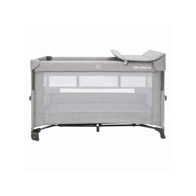Ліжко-манеж з другим ярусом Velano Tino light grey