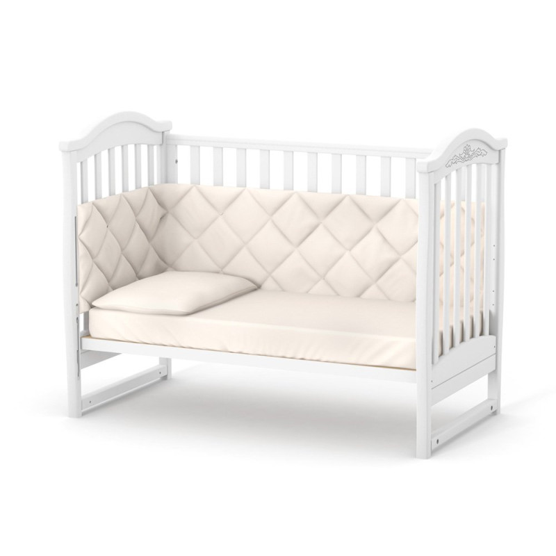 Ліжечко ВЕРЕС Дитяче Соня ЛД-3 італійська система опускання слонова кістка