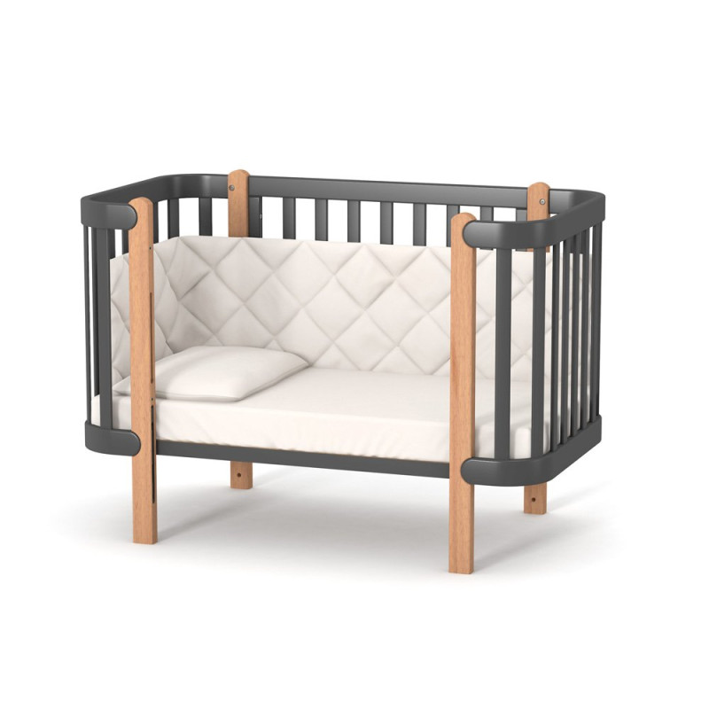 Ліжечко ВЕРЕС Дитяче ЛД 5 Монако темно-сірий