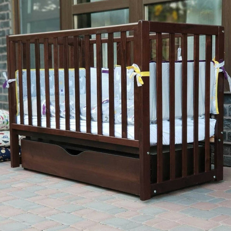 Ліжечко ВЕРЕС Дитяче Соня ЛД-13 зі знімними спицями горіх