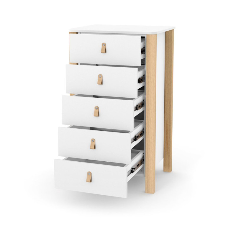 Комод ВЕРЕС Монако 600 високий біло-буковий