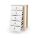 Комод ВЕРЕС Монако 600 високий біло-буковий