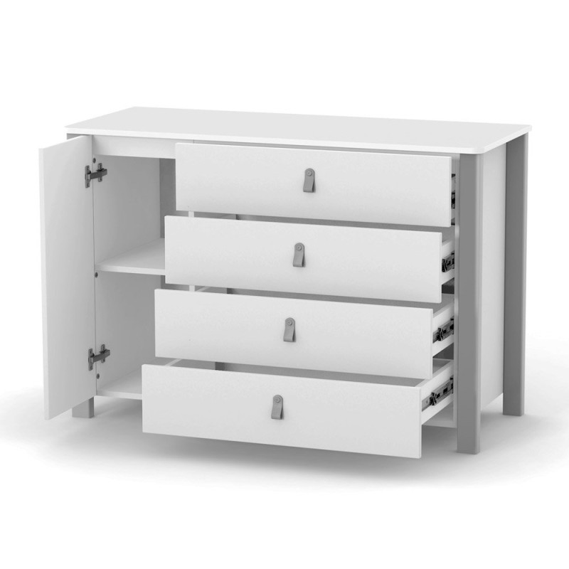 Комод ВЕРЕС Монако 1200 біло-сірий