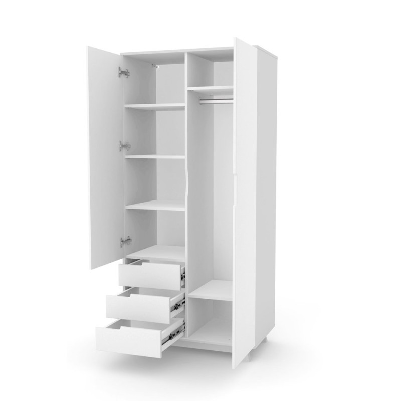 Шафа ВЕРЕС Манхеттен 850 із шухлядами біло-сіра