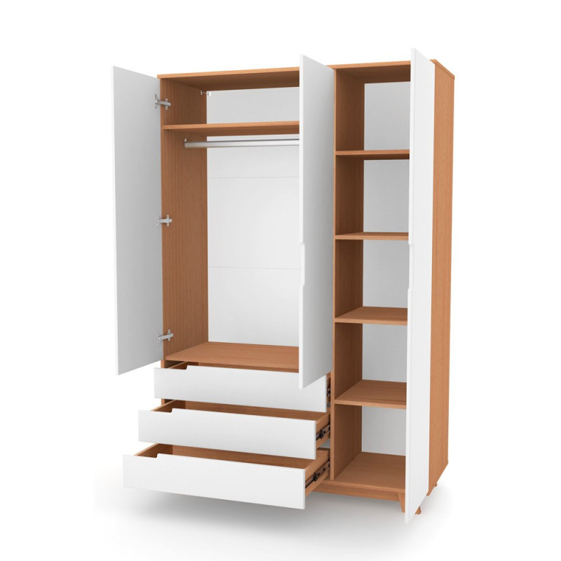 Шафа ВЕРЕС Манхеттен 1200 С Ящиками Біло-Буковий