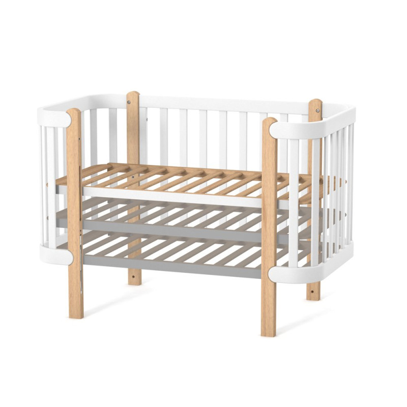 Ліжечко ВЕРЕС Монако колір: біло-сірий