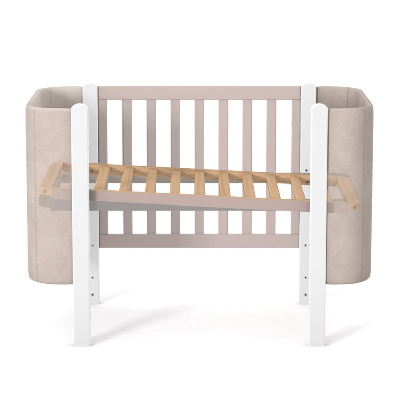Ліжечко ВЕРЕС дитяче ЛД 5 Монако Велюр капучино-білий