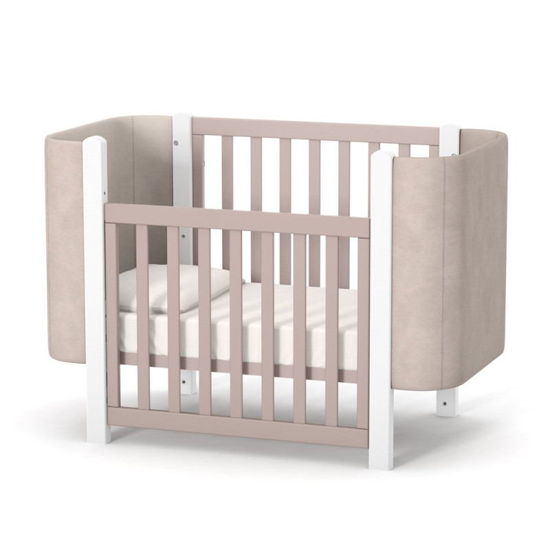 Ліжечко ВЕРЕС дитяче ЛД 5 Монако Велюр капучино-білий