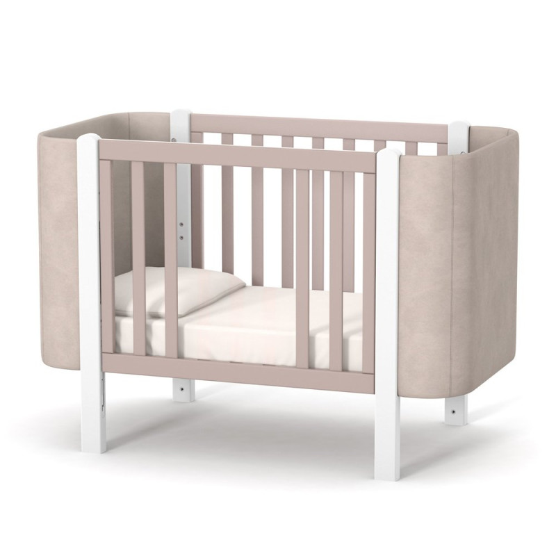 Ліжечко ВЕРЕС дитяче ЛД 5 Монако Велюр капучино-білий