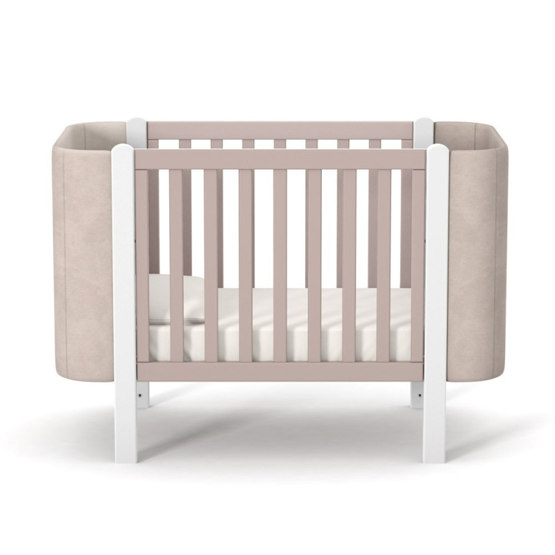 Ліжечко ВЕРЕС дитяче ЛД 5 Монако Велюр капучино-білий