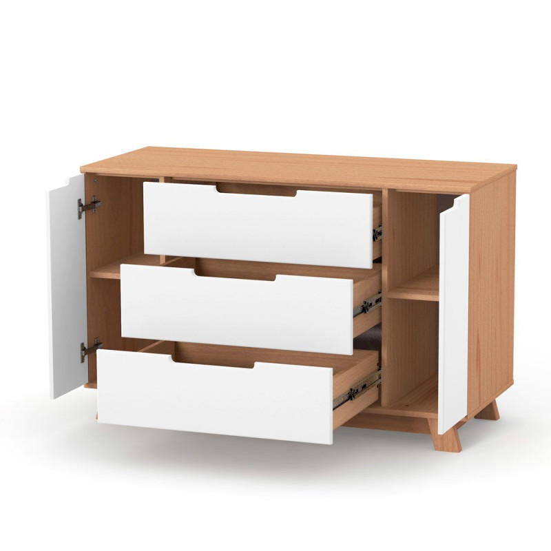 Комод ВЕРЕС 1200 Манхеттен біло-буковий