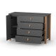 Комод ВЕРЕС 1200+ Монако ртемно-сірий /