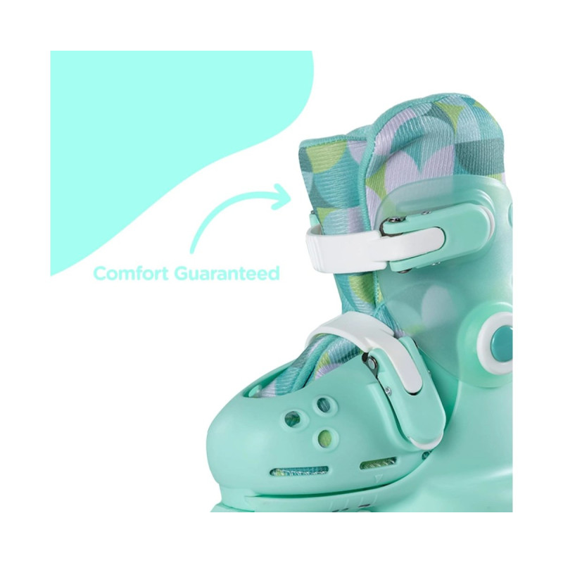 Роликові ковзани YVolution Twista, розмір 30-34, Салатний