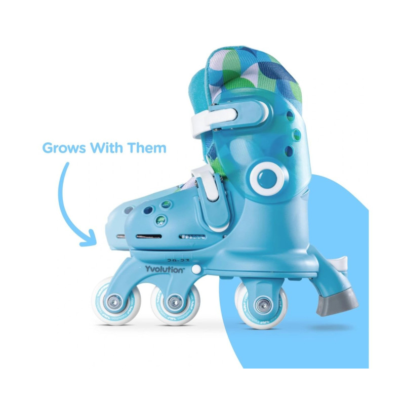 Роликові ковзани YVolution Twista,розмір 24-28, блакитний