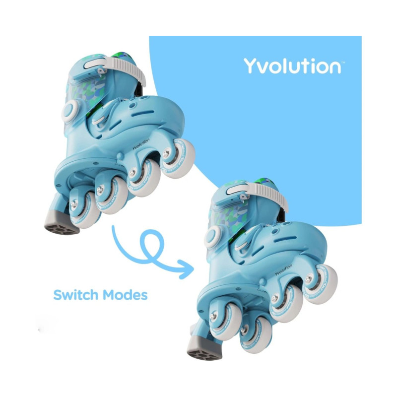 Роликові ковзани YVolution Twista,розмір 24-28, блакитний
