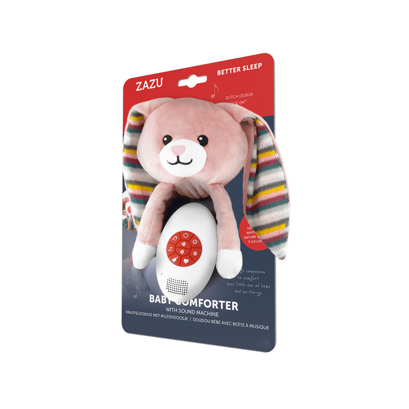 Комфортер з білим шумом та заспокійливими мелодіями Zazu Кролик BECKY