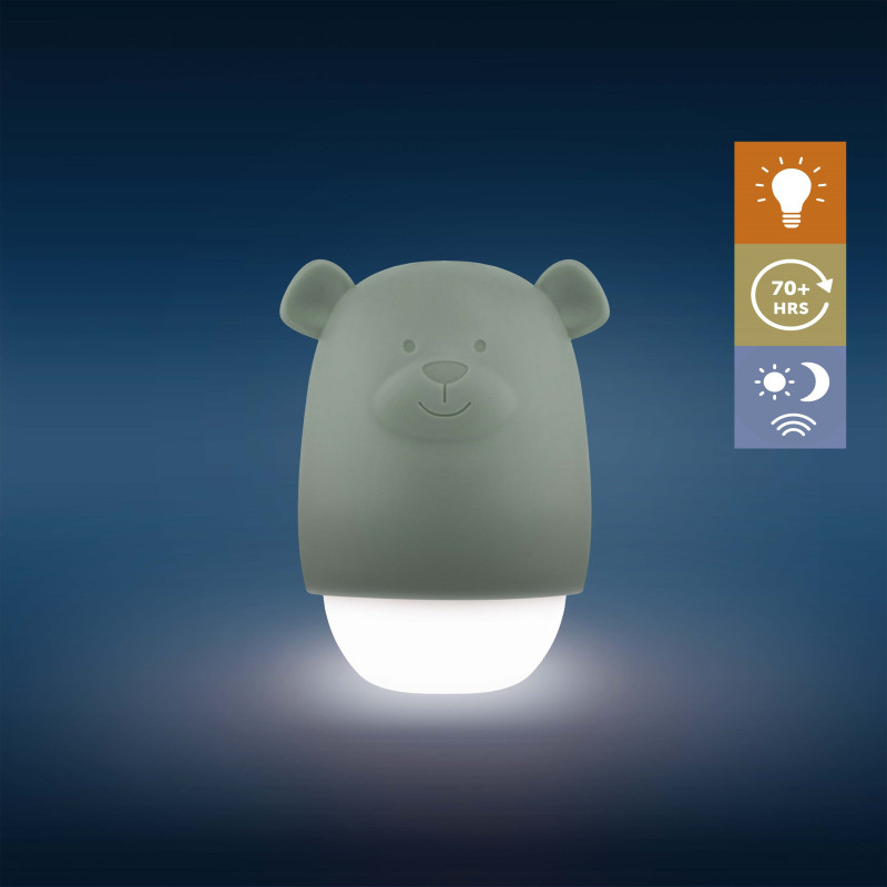 Нічник з датчиком сутінок Zazu ведмедик BENNY шавлія