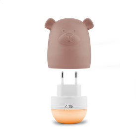 Нічник з датчиком сутінок Zazu ведмедик BENNY коричневий