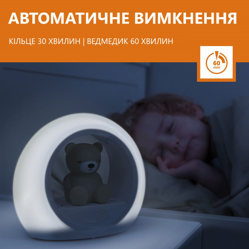 Нічник зі звуковою активацією Zazu ведмедик BILLY зелений