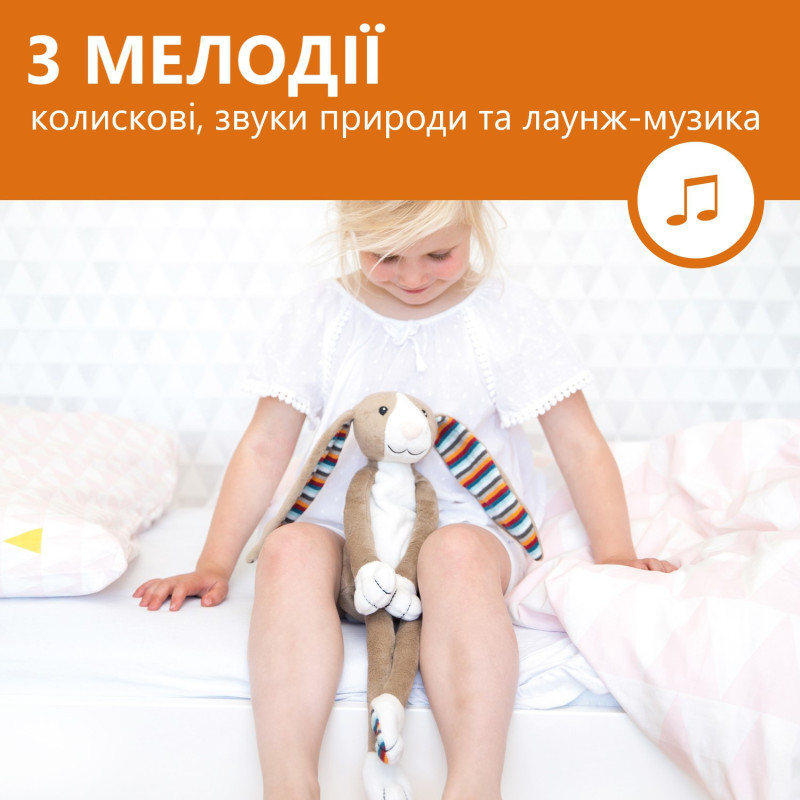 М’яка іграшка нічник з мелодіями Zazu Зайчик BO