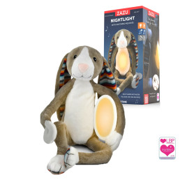 М’яка іграшка нічник з мелодіями Zazu Зайчик BO