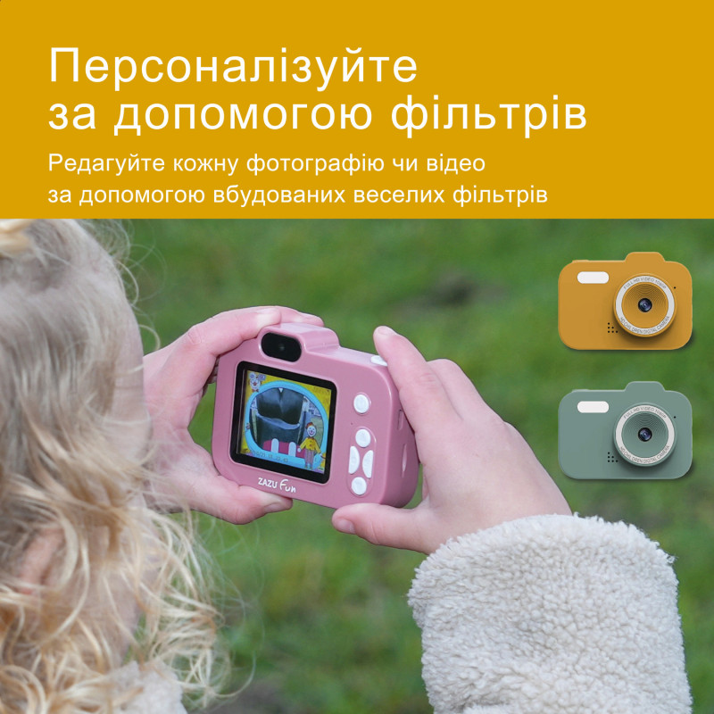 Дитяча цифрова фотокамера Zazu 48MP жовта