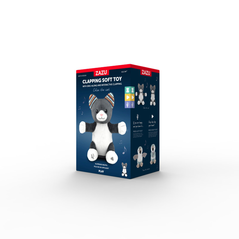 М'яка інтерактивна музична іграшка Zazu котик CHLOE