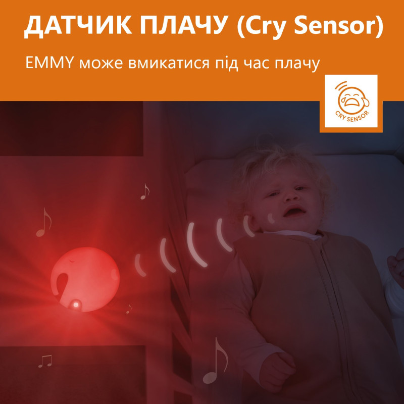 Музичний комфортер нічник з дихаючим світлом Zazu слоненя EMMY