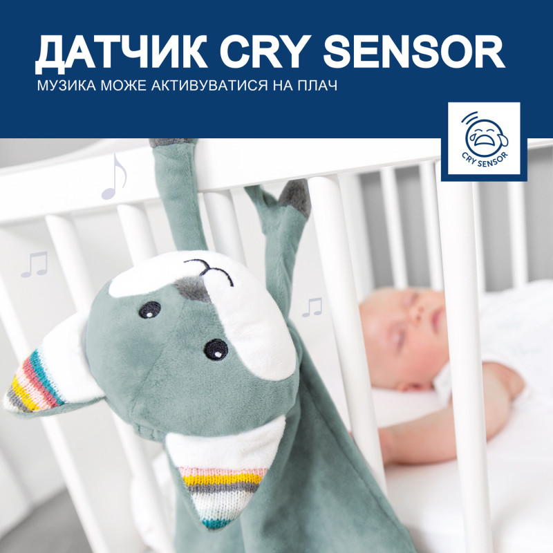 Комфортер з білим шумом та заспокійливими мелодіями Zazu Лисеня FELIX