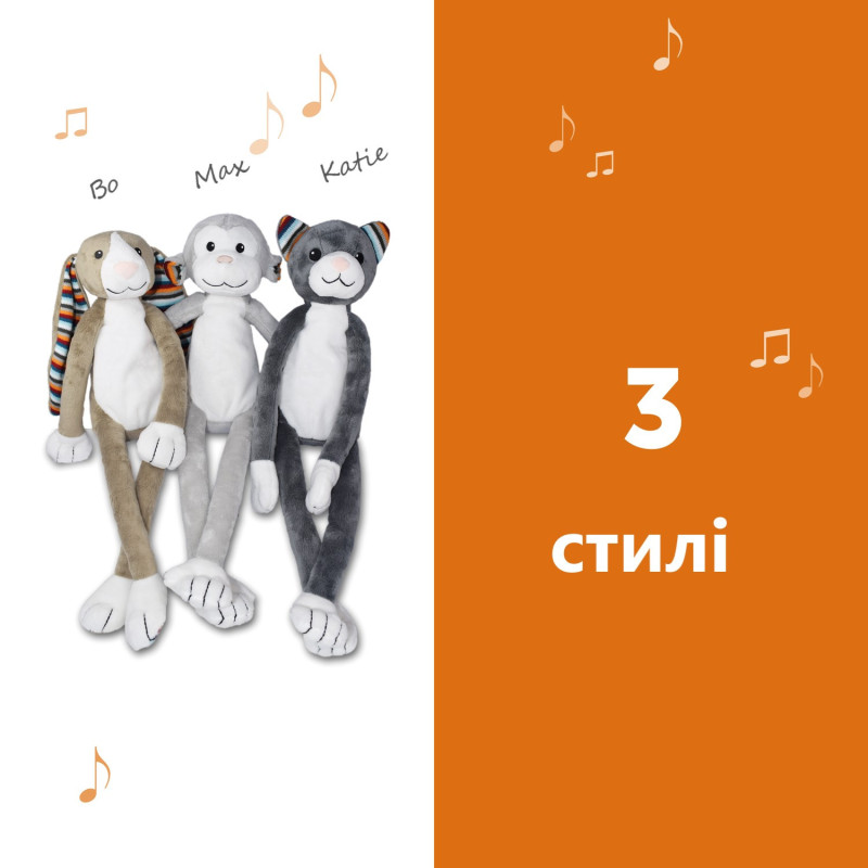 М’яка іграшка нічник з мелодіями Zazu Котик KATIE