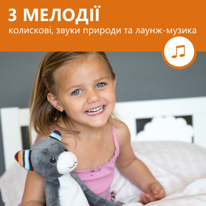 М’яка іграшка нічник з мелодіями Zazu Котик KATIE