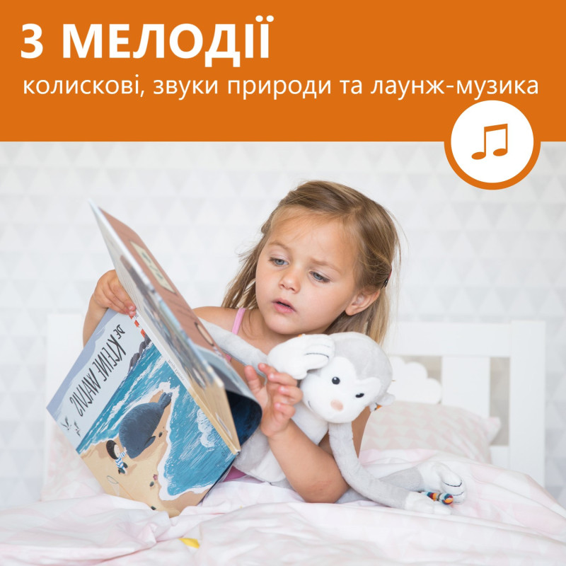 М’яка іграшка нічник з мелодіями Zazu Мавпеня MAX