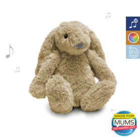 Музичний заспокійливий зайчик RO з нічником Zazu бежевий