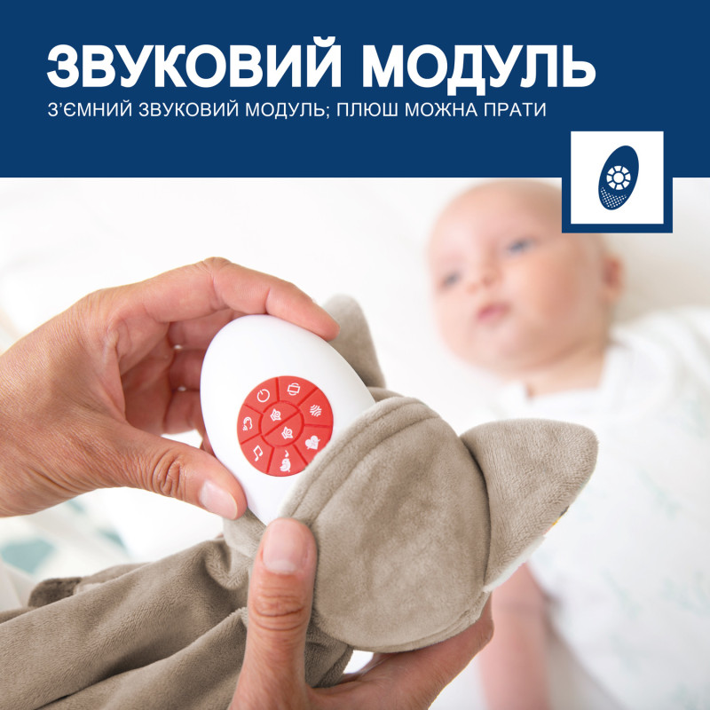 Комфортер з білим шумом та заспокійливими мелодіями Zazu Єнот ROBIN