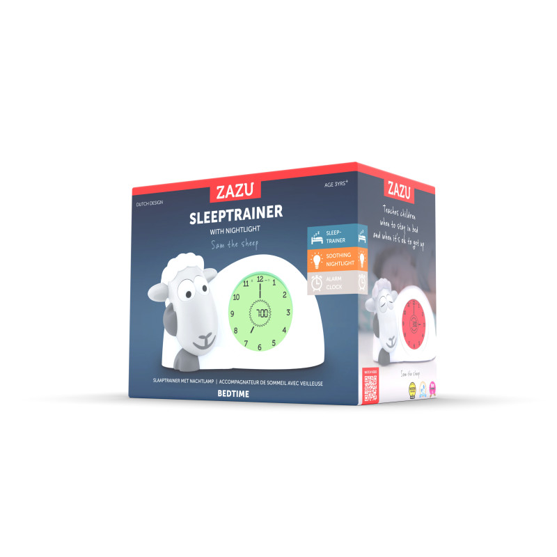 Тренер для сну з нічником Zazu ягня SAM сірий