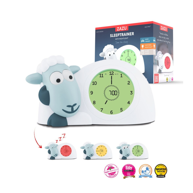Тренер для сну з нічником Zazu ягня SAM блакитний