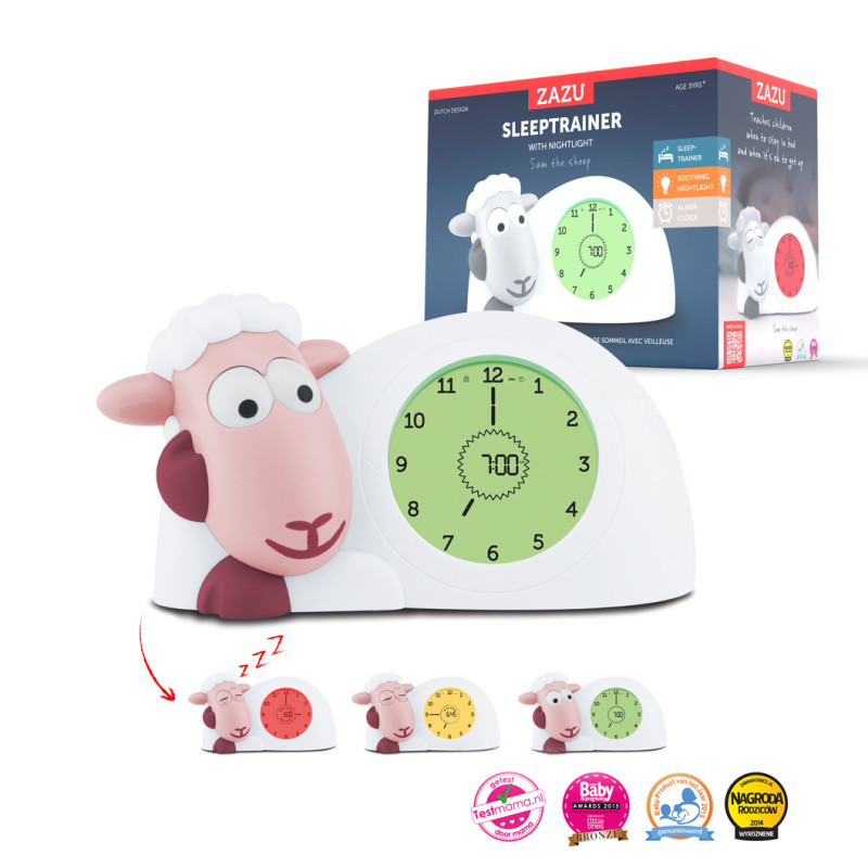 Тренер для сну з нічником Zazu ягня SAM рожевий