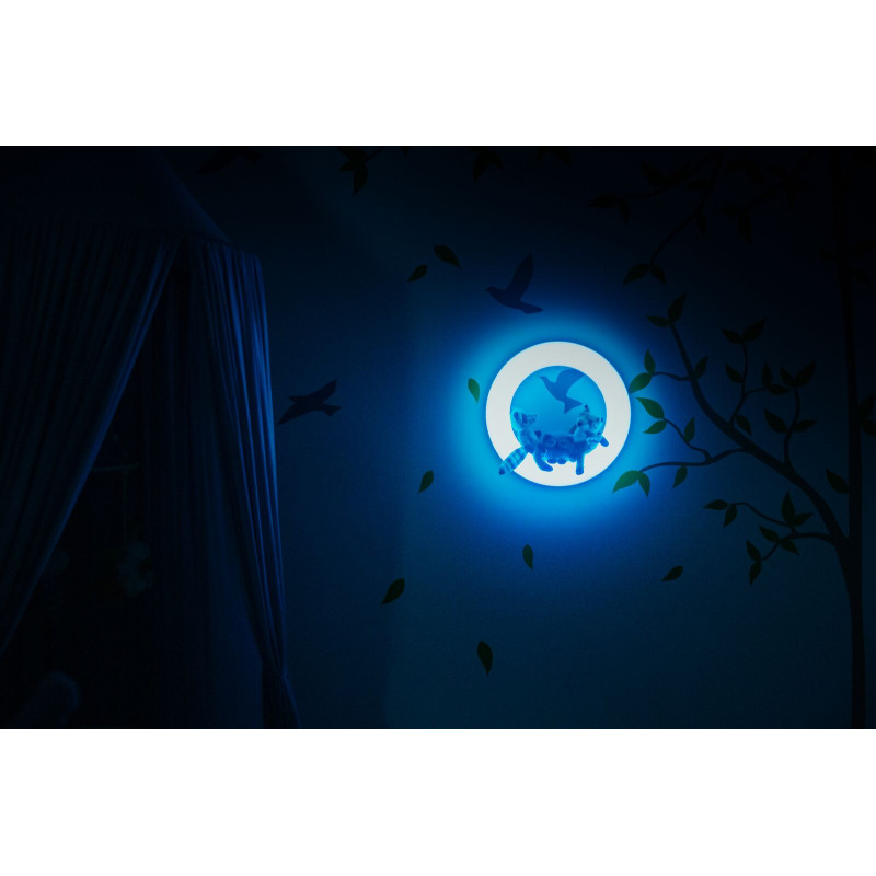 Настінний багатокольоровий світильник-нічник Zazu з м'якими іграшками на магніті WALL