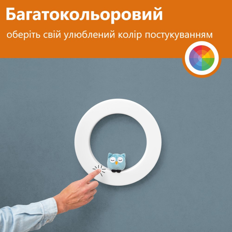 Настінний багатокольоровий світильник-нічник Zazu з м'якими іграшками на магніті WALL