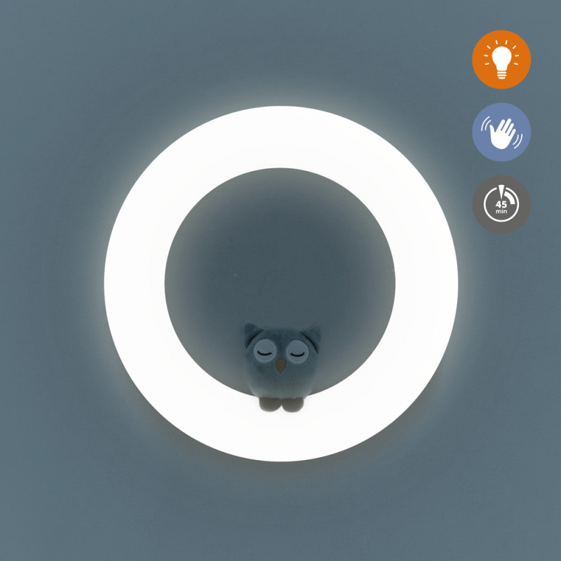 Настінний багатокольоровий світильник-нічник Zazu з м'якими іграшками на магніті WALL