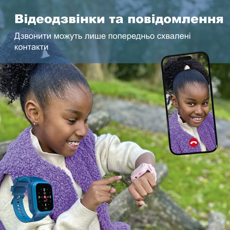 Дитячій смарт-годинник телефон Zazu 4G GPS рожевий