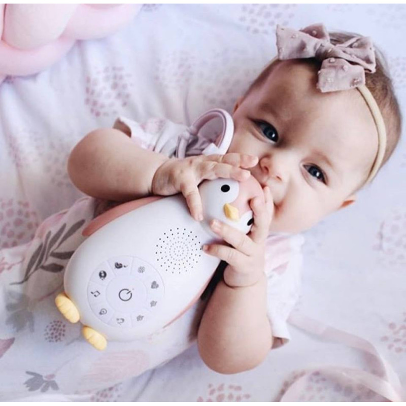 Музичний комфортер з нічником Zazu пінгвін ZOE рожевий