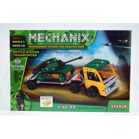 Металевий конструктор з електромотором ZEPHYR MECHANIX Тягач 353елм/5мод