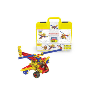 Конструктор поліпропіленовий розвиваючий ZEPHYR MECHANIX Літак №3 140 елм./15 моделей