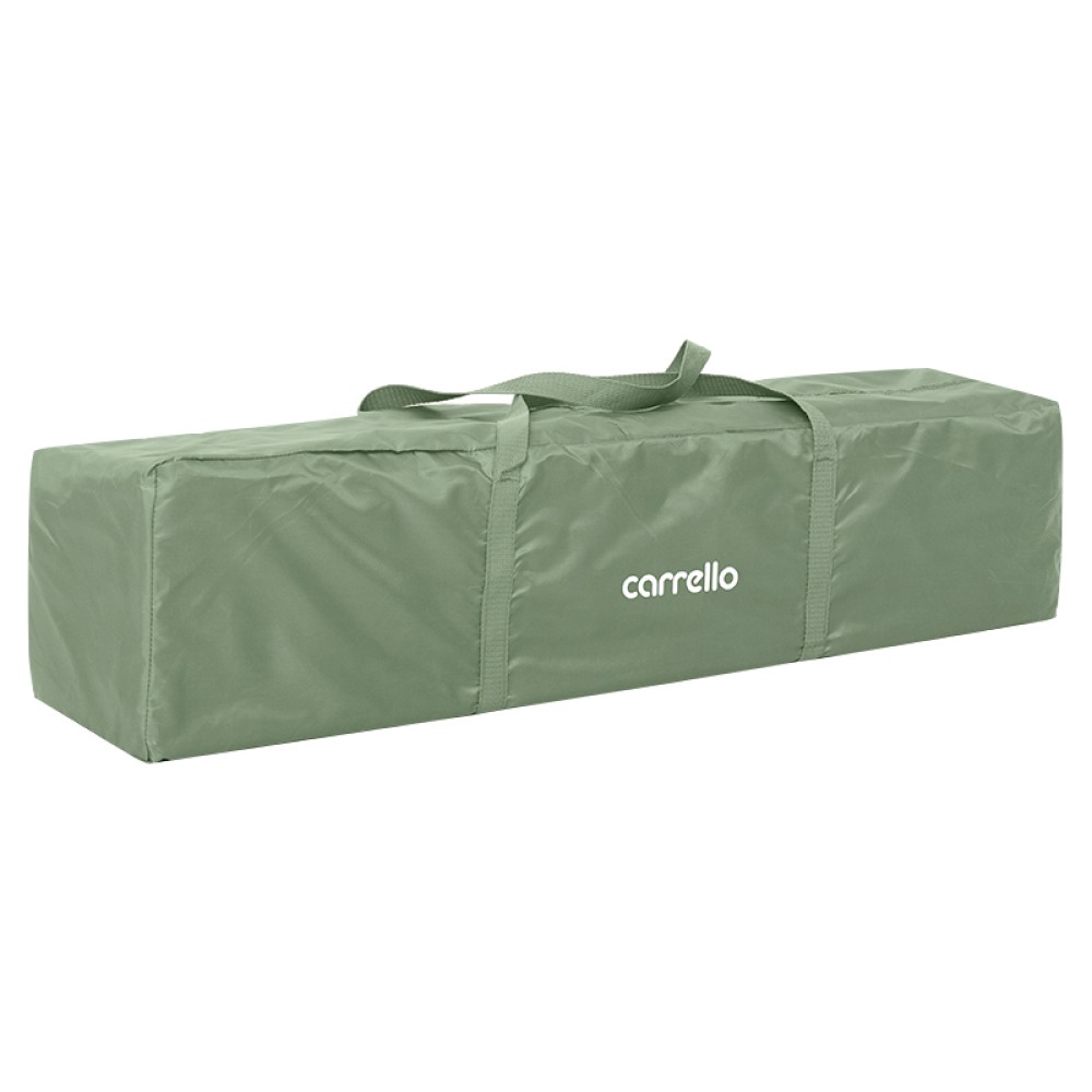 Carrello Grande CRL-11504/1 - дитячий манеж з віконцем на змійці, квадратний (2 колеса, сумка-переноска для транспортування, 2 кільця для підтягування) • Sand Beige