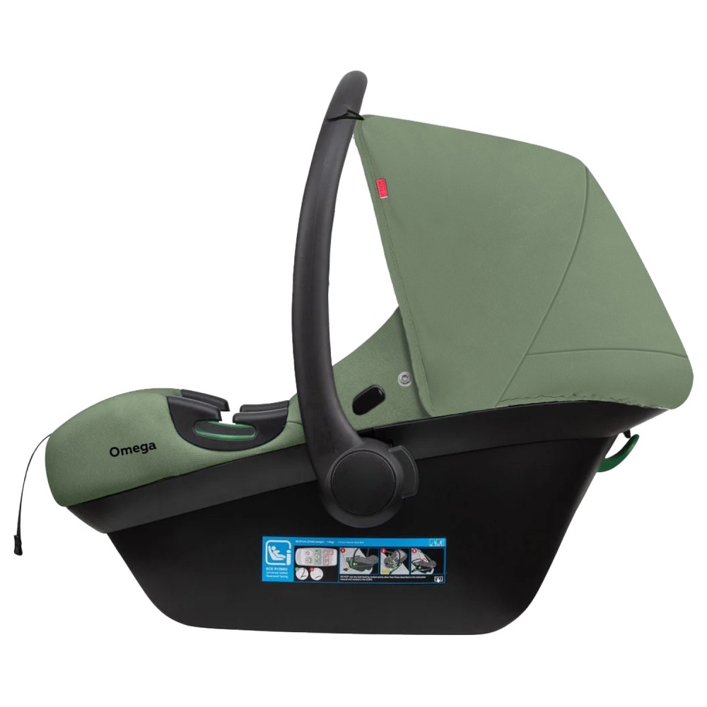 Carrello Omega CRL-6535/1 - дитяча коляска 3в1 з автокріслом для найменших (0-13 кг, 40-87 см) • Perfect Green